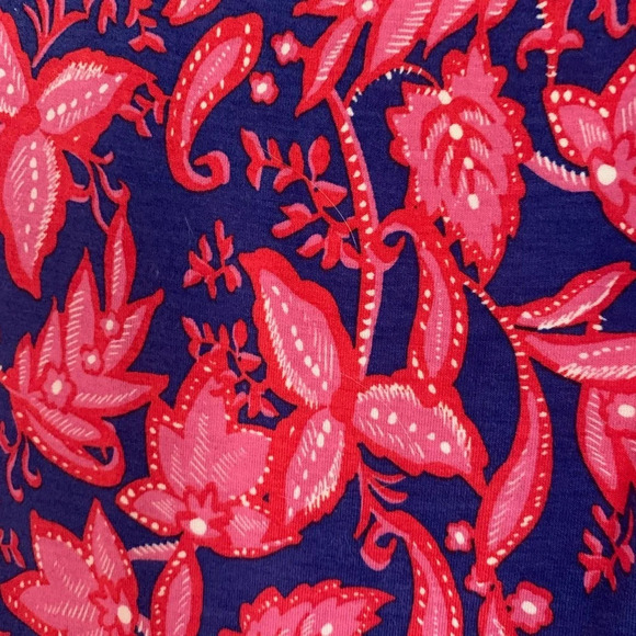 Boden Knot Waist Jersey Maxi Skirt Blue Pink Floral Wrap  - size 16-18/R - Picture 4 of 9